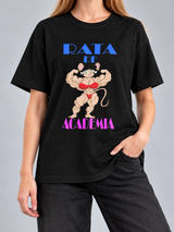Camiseta Rata de Academia (Várias Cores) — estúdio sem rosto | Unissex, caimento solto, sem rosto