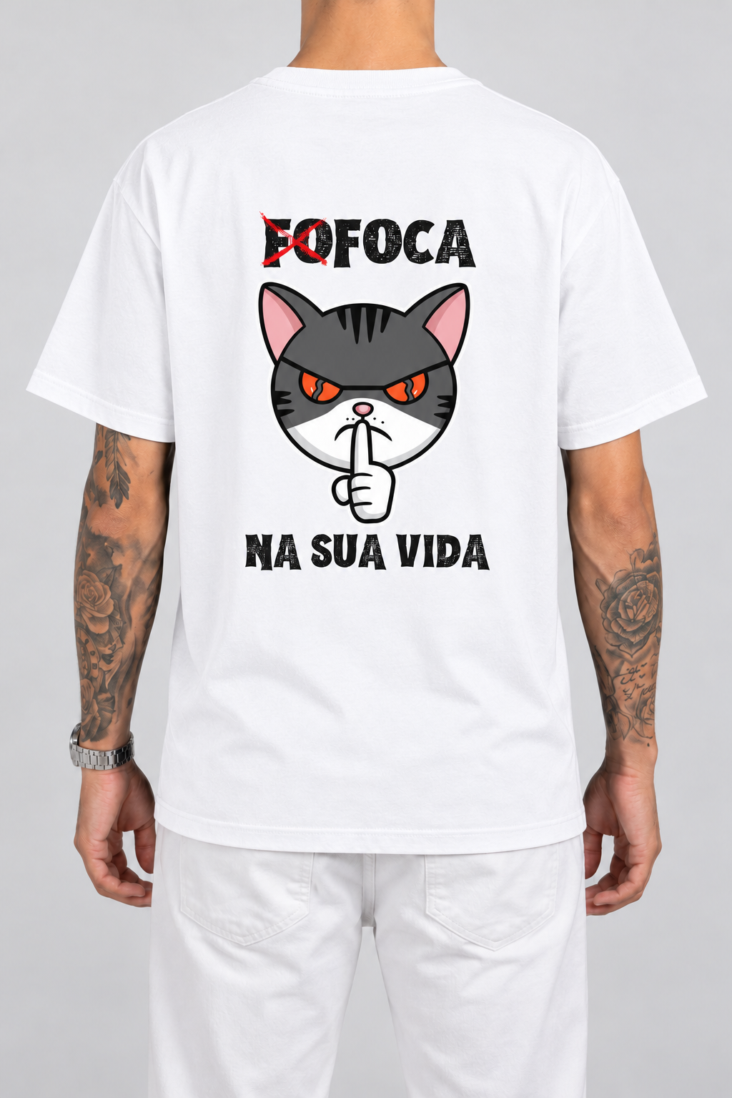 Cor: Branco | Costas | Camiseta Foca Na Sua Vida (Verso)