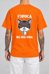 Cor: Laranja | Costas | Camiseta Foca Na Sua Vida (Verso)