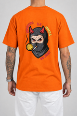 Cor: Laranja | Costas | Camiseta Respeito É A Moeda Do Jogo (Verso)