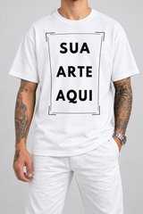 Cor: Branco | Frente | Camiseta Unissex Sua Estampa Aqui (FRENTE)