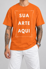 Cor: Laranja | Frente | Camiseta Unissex Sua Estampa Aqui (FRENTE)