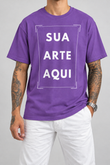 Cor: Roxo | Frente | Camiseta Unissex Sua Estampa Aqui (FRENTE)
