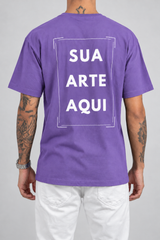 Cor: Roxo | Costas | Camiseta Unissex Sua Estampa Aqui (COSTAS)