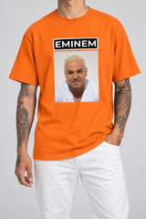 Cor: Laranja | Frente | Camiseta Eminem Unissex (Belo)