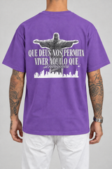 Cor: Roxo | Costas | Camiseta Que Deus Permita Viver Aquilo Que Sonhamos (Verso)