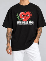 Cor: Preto | Frente | Oversized — Camiseta M e S Nunca sai de Moda (Frente)